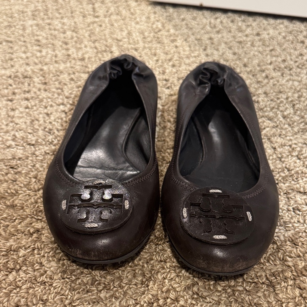 Tory Burch Dark Brown Ballet Flats